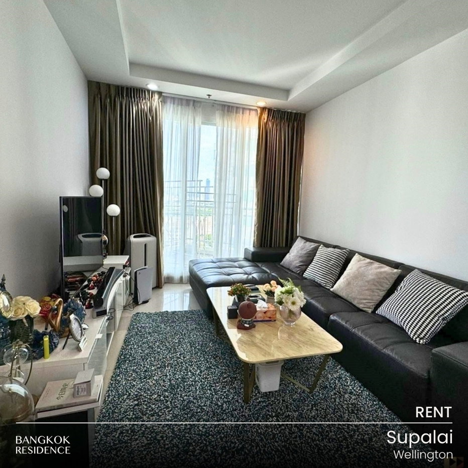 รูป เช่าคอนโด 💎 Supalai Wellington 2นอน 88ตร.ม. 35k 🛌🏻 ยูนิตสวย ว่างแล้ว ใกล้ MRT ศูนย์วัฒนธรรมฯ  - รูปที่ 1/6