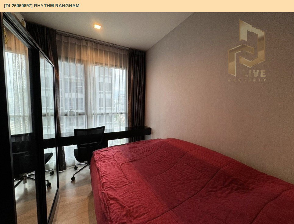 รูป DL26060697 ให้เช่าคอนโด ริธึ่ม รางน้ำ (Rhythm Rangnam) ใกล้ BTS อนุสาวรีย์ชัยสมรภูมิ พร้อมเข้าอยู่ โทรด่วน 0653619502 LineID @952jdxxk - รูปที่ 6/7