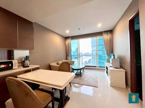 ให้เช่า แม่น้ำ เรสซิเดนท์ 1 ห้องนอน วิวแม่น้ำ 50ตรม. เฟอร์ครบ 25000 บาท