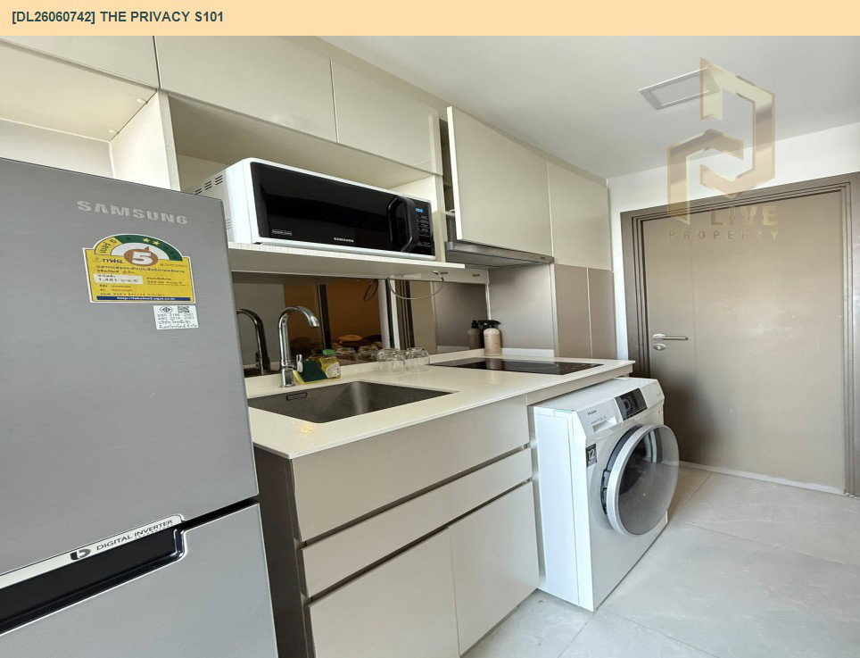 รูป DL26060742 ให้เช่าคอนโด เดอะ ไพรเวซี่ เอส 101 (THE PRIVACY S101) ใกล้ BTS ปุณณวิธี พร้อมเข้าอยู่ โทรด่วน 0653619502 LineID @952jdxxk - รูปที่ 11/15