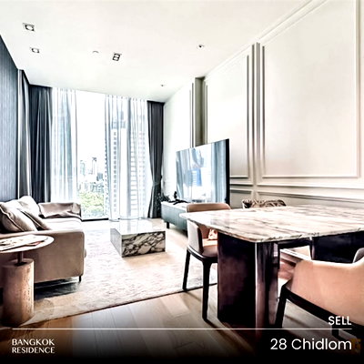 ขายคอนโด : 🏙️ขายคอนโด 28 Chidlom ห้องใหญ่ 2 ห้องนอน 80 ตร.ม. ใจกลางชิดลม ใกล้ BTS ชิดลม