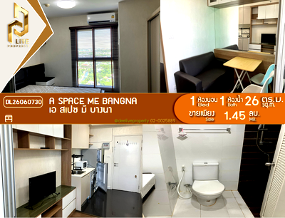 Condos for sale : DL26060730 Condo for sale, A Space ME Bangna near -, ready to move in, call urgently 0614453194 LineID @952jdxxk