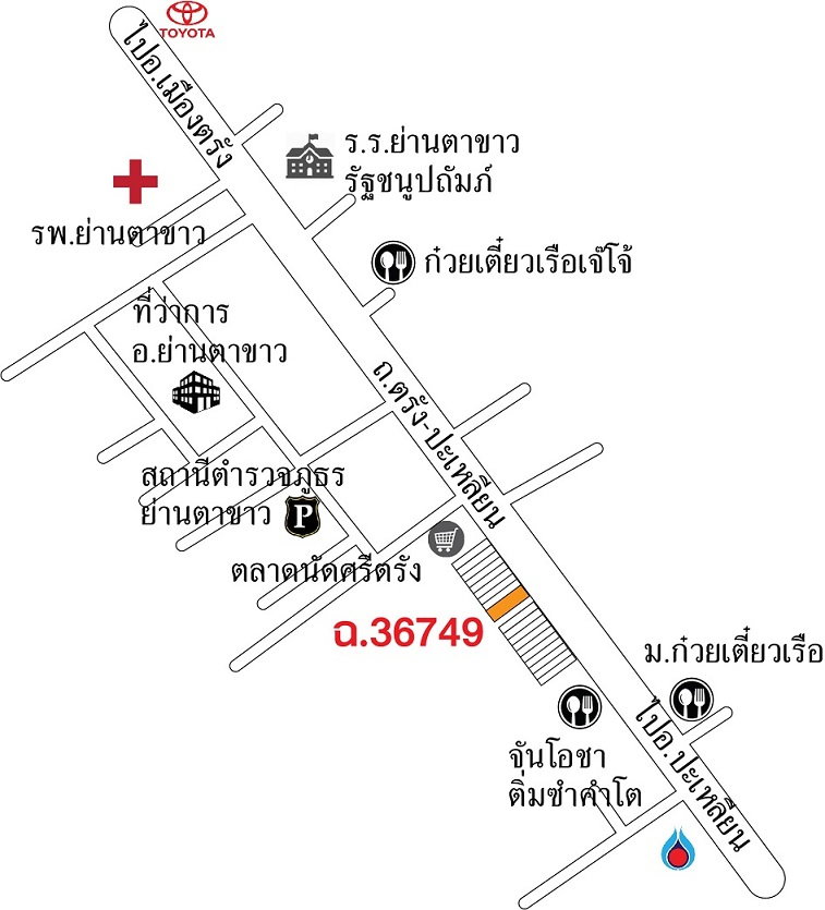 รูป อาคารสำนักงาน 3 ชั้น ติดถนน ตรัง-ย่านตาขาว (ทล.404) อำเภอ ย่านตาขาว จังหวัด ตรัง รหัสแฟ้ม : 66-00172 หรือ 30685-0001 ติดต่อคุณวันวิสา - รูปที่ 10/11