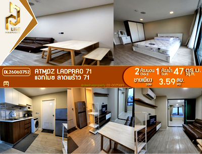 Condos for sale : DL26060752 Condo for sale, Atmoz Ladprao 71 near BTS สายสีเหลือง ลาดพร้าว-สำโรง, ready to move in, call urgently 0653619502 LineID @952jdxxk