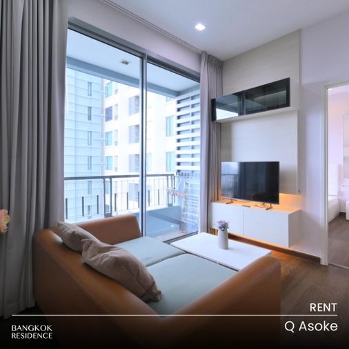 เช่าคอนโด 🌟 Q Asoke 2นอน 48.50ตรม 30K 💫 ยูนิตสวย พร้อมเช่า ใกล้ MRT เพชรบุรี