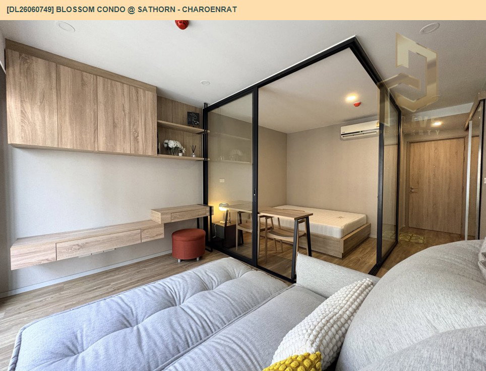 รูป DL26060749 ขายคอนโด บลอสซั่ม คอนโด แอท สาทร - เจริญราษฎร์ (Blossom Condo @ Sathorn - Charoenrat) ใกล้ BTS สุรศักดิ์ พร้อมเข้าอยู่ โทรด่วน 0614453194 LineID @952jdxxk - รูปที่ 3/11