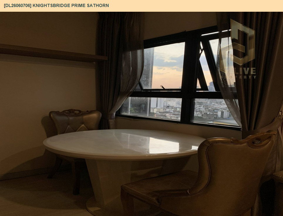 รูป DL26060706 ให้เช่าคอนโด ไนท์บริดจ์ ไพร์ม สาทร (Knightsbridge Prime Sathorn) ใกล้ BTS ช่องนนทรี พร้อมเข้าอยู่ โทรด่วน 0638692663 LineID @952jdxxk - รูปที่ 7/17