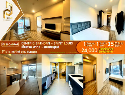 Condos for rent : DL26060769 Condo for rent, Centric Sathorn - Saint Louis near BTS Surasak, ready to move in, call urgently 0638692663 LineID @952jdxxk