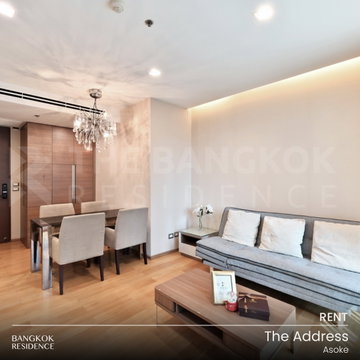 Rental Condo 🌃 The Address Asoke, 2BR 65 sq.m. 38K 🛋️ Beautiful Fully Furnished Unit, Near MRT Phetchaburi