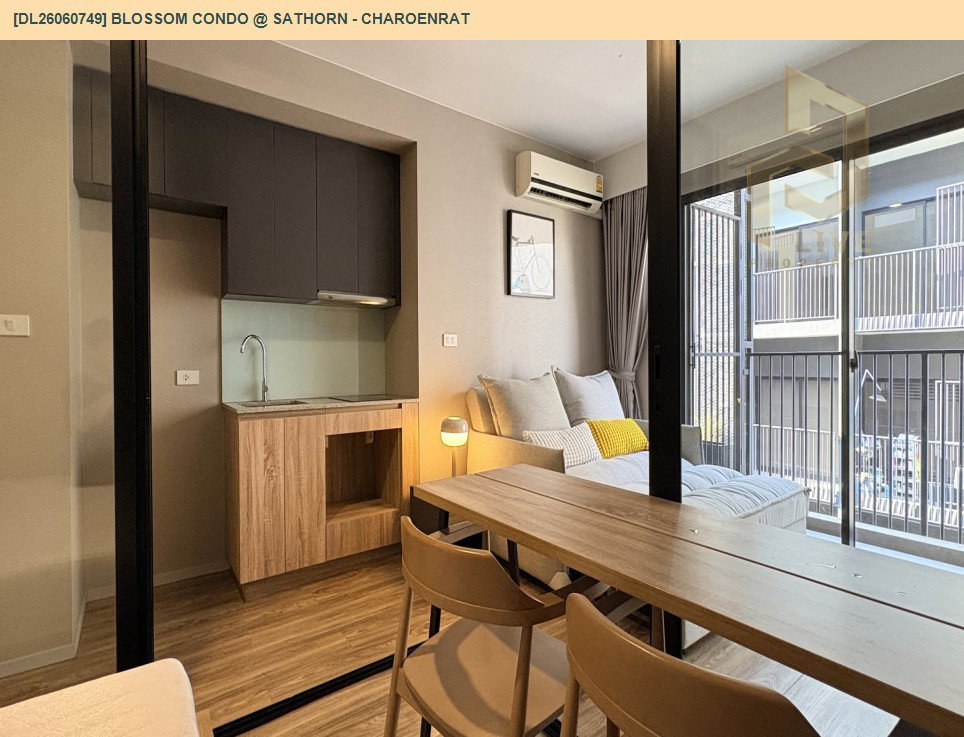 รูป DL26060749 ขายคอนโด บลอสซั่ม คอนโด แอท สาทร - เจริญราษฎร์ (Blossom Condo @ Sathorn - Charoenrat) ใกล้ BTS สุรศักดิ์ พร้อมเข้าอยู่ โทรด่วน 0614453194 LineID @952jdxxk - รูปที่ 5/11