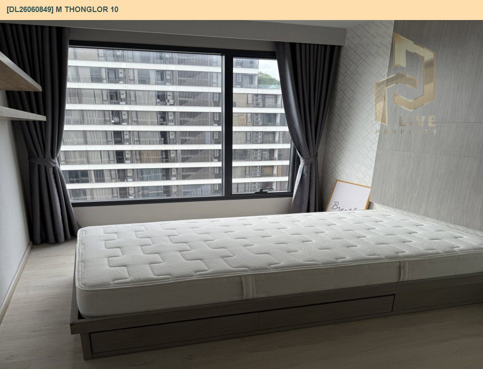 รูป DL26060849 ให้เช่าคอนโด เอ็ม ทองหล่อ 10 (M Thonglor 10) ใกล้ BTS เอกมัย พร้อมเข้าอยู่ โทรด่วน 0653619502 LineID @952jdxxk - รูปที่ 6/13