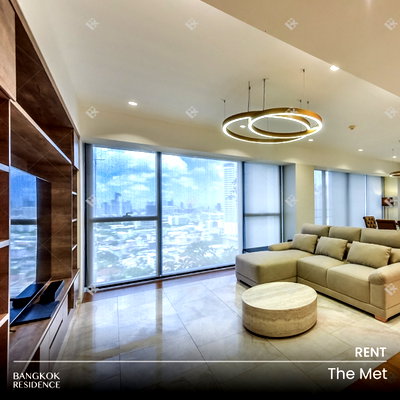 คอนโดให้เช่า : เช่าคอนโด 💎 The Met Sathorn 3นอน 190ตร.ม. 135k 💎ห้องสวย พร้อมเฟอร์นิเจอร์ครบ 