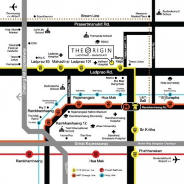 คอนโด 1-ห้องนอน ที่ ดิ ออริจิ้น ลาดพร้าว-บางกะปิ ใน คลองจั่น (ID 2102478)