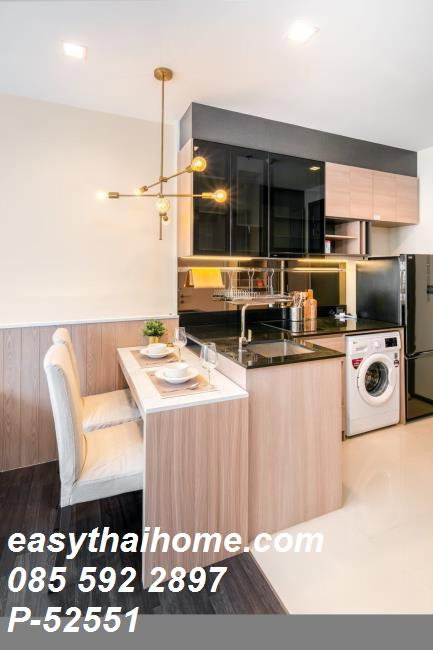 รูป P-52551 🔑 ให้เช่าห้อง 1นอน ชั้นสูงวิวเมืองสวย เดอะ ไลน์ อโศก-รัชดา ใกล้ MRT พระราม 9 เฟอร์ครบ มีเครื่องซักผ้า Line: @easythaihome 085-592-2897 - รูปที่ 4/7