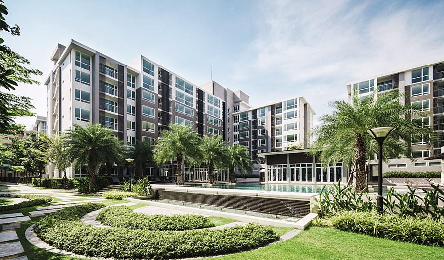 picture Call : 099-624-1956 For rent Elements Srinakarin Condo, Srinakarin area, size 38 square meters, 2nd floor, Building 4 - 11/13