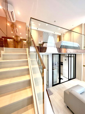 คอนโดให้เช่า : Condo for RENT : Knightsbridge Prime sathorn  𝐒𝐢𝐳𝐞 :  37 sqm. DUPLEX  1 Bed /1 Bath / City view / Closed Kitchen  𝐅𝐥𝐨𝐨𝐫 : 34th
