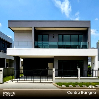 บ้านเดี่ยวให้เช่า : บ้านให้เช่า 🏡 Centro Bangna บ้านเดี่ยวใหม่ ใกล้ Mega Bangna ทำเลบางนา-ศรีนครินทร์ 4นอน 209 ตร.ม. 100k 💼 บ้านหรูพร้อมอยู่ เฟอร์ครบทั้งหลัง