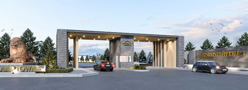 Phatra Grand Town 3: Modern-style townhomes with 2 bedrooms and complete common areas.