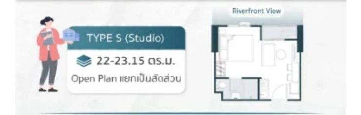 รูป ขายดาวน์ห้องชุดคอนโดนิว ริเวอร์เรส - รูปที่ 25/27