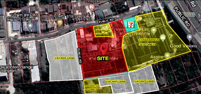 ที่ดิน โรงเรียนเซนต์แอนดรูส์อินเตอร์เนชันแนล กรุงเทพ : ที่ดินทำเลทอง Bangwa Interchange Land 4-1-45.8 ไร่