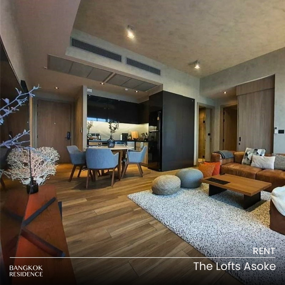 รูป เช่าคอนโด 🌆 The Lofts Asoke 2นอน 85.4ตร.ม. 90k 🤎ห้องสวยที่สุดโทนไม้ อบอุ่น ใกล้ MRT เพชรบุรี  - รูปที่ 1/7