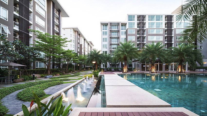 picture Call : 099-624-1956 For rent Elements Srinakarin Condo, Srinakarin area, size 38 square meters, 2nd floor, Building 4 - 9/13