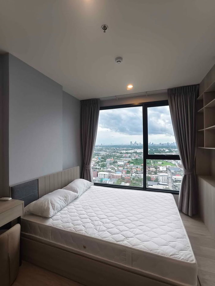 รูป Condo for RENT : Ideo Mobi Sukhumvit Eastpoint 𝐒𝐢𝐳𝐞 31 sqm. 1 Bed /1 Bath / Corner Room/Chao Phraya River and City View.  𝐅𝐥𝐨𝐨𝐫 : 30th    - รูปที่ 1/9