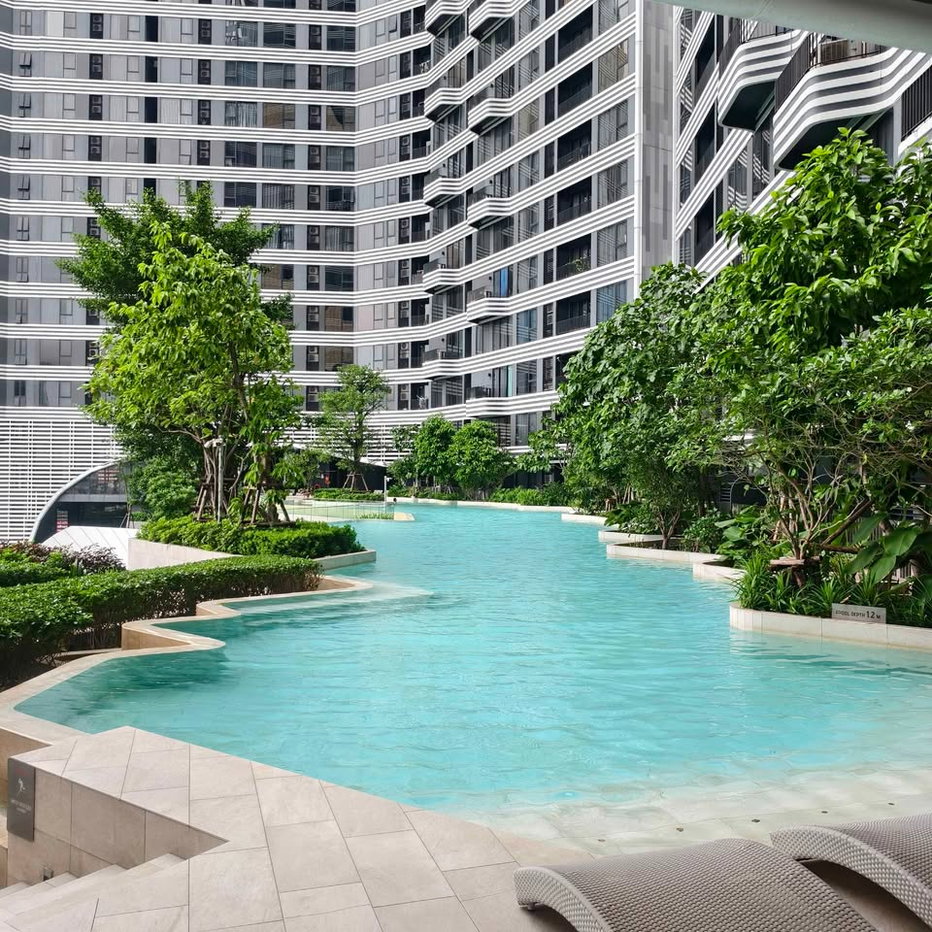 รูป Condo for RENT : Ideo Mobi Sukhumvit Eastpoint 𝐒𝐢𝐳𝐞 31 sqm. 1 Bed /1 Bath / Corner Room/Chao Phraya River and City View.  𝐅𝐥𝐨𝐨𝐫 : 30th    - รูปที่ 8/9