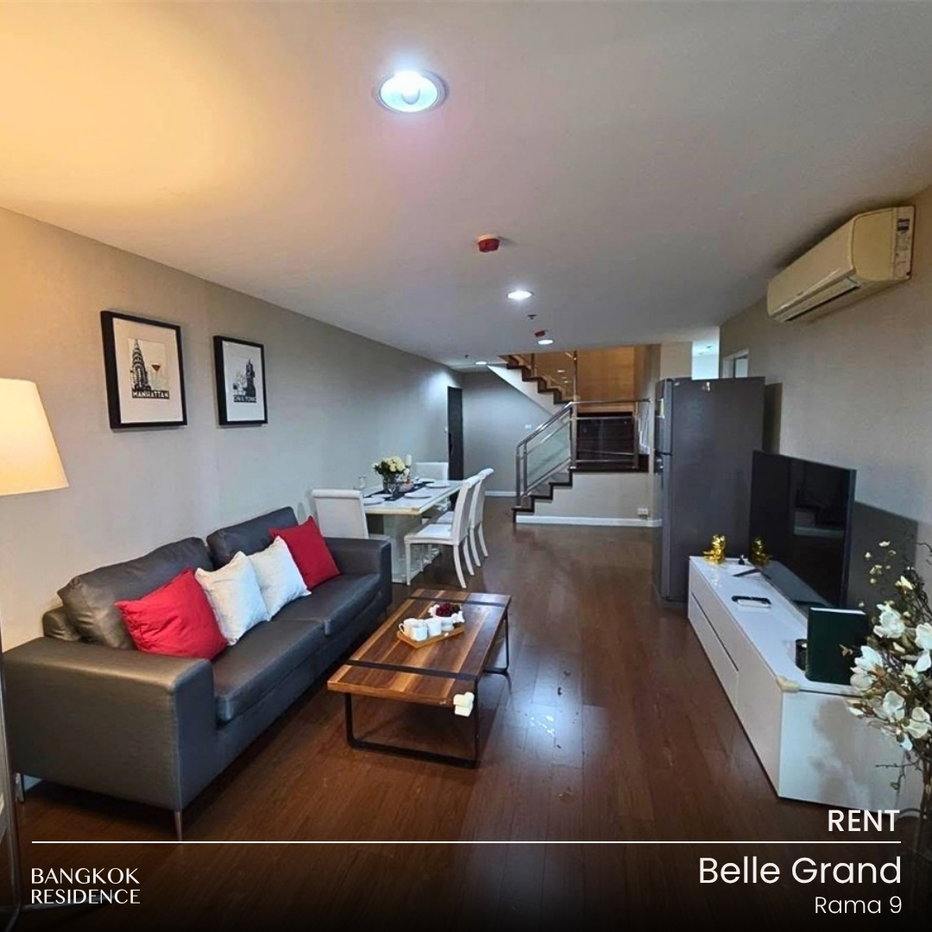 รูป เช่าคอนโด 🌃 Belle Grand Rama 9 3นอน 141ตร.ม. 80k 💎 ยูนิตใหญ่ 2 ชั้น ใกล้ MRT พระราม 9  - รูปที่ 1/8