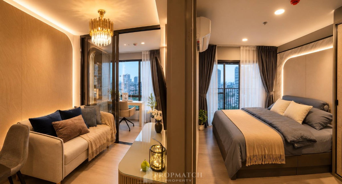 รูป PM038127 ✨Flash Deal ✨ Aspire Onnut Station (1Bed 1Bath 35 SQM.) พร้อมอยู่ ! เพียง 27,500 บาทต่อเดือน Tel.0981315848 @propmatch - รูปที่ 3/12