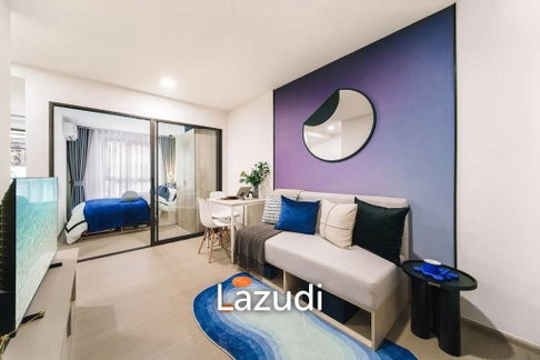 คอนโด 1 ห้องนอน 27.2 ตร.ม. ทำเลบางจาก พระโขนง ชั้น 2 ใกล้สวนและสระว่ายน้ำ