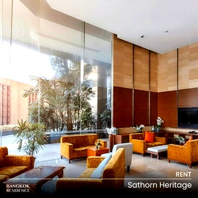 Condos for rent : Rental Condo 💎 Sathorn Heritage, 2BR 120 sq.m. 55K 💎 Spacious Beautiful Unit, Near BTS Saint Louis 