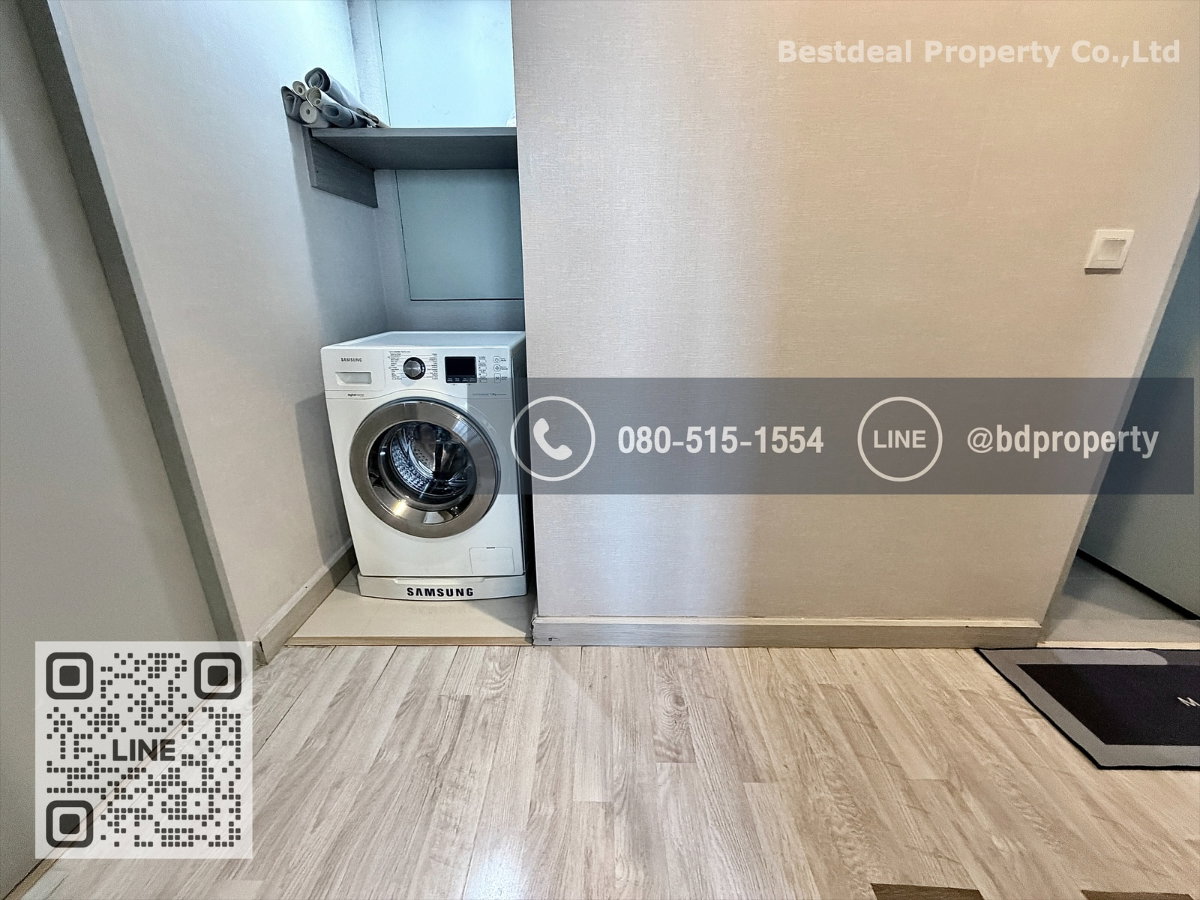 รูป Bestdeal ให้เช่าด่วน!!!ราคา 27,000เดือน ขนาด 2 ห้องนอน 55 sqm. เฟอร์นิเจอร์และเครื่องใช้ไฟฟ้าครบพร้อมเข้าอยู่ ใกล้MRT และ เซ็นทรัลพระราม 9 เพียง 80 ม. - รูปที่ 10/16