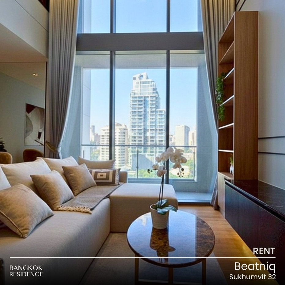 รูป เช่าคอนโด 🌃 Beatniq Sukhumvit 32 2นอน 96ตร.ม. 95k 💖 ยูนิต Duplex สวยหายาก! ใกล้ BTS ทองหล่อ - รูปที่ 1/6