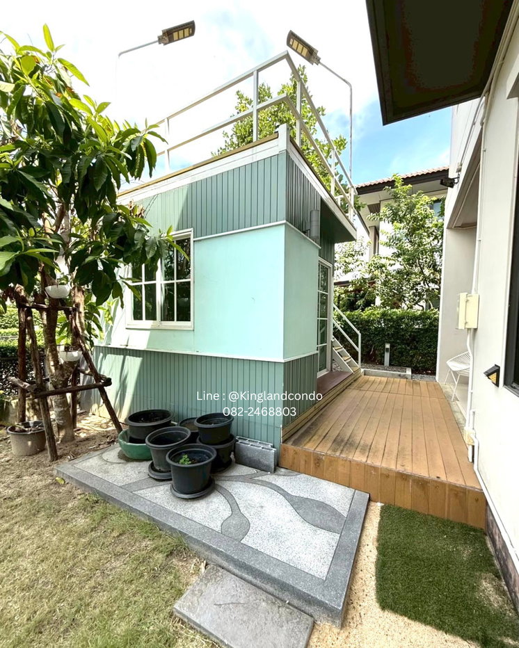 รูป ให้เช่าบ้านเดี่ยว Habitia Orbit Hathairat บ้านหลังมุม  ถนนหทัยราษฎร์ เลี้ยงสัตว์ได้ พร้อมบ้านน้องแมว  พื้นที่รอบบ้านกว้าง เฟอร์นิเจอร์ครบ - รูปที่ 21/26