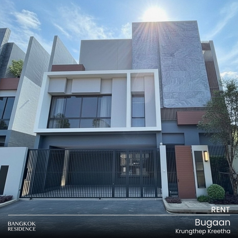 รูป บ้านให้เช่า 🏡 Bugaan Krungthep Kreetha บ้านเดี่ยวหรู 3 ชั้น 💎 พร้อมลิฟท์ วิวสระว่ายน้ำ บ้านหัวมุม ทำเลศักยภาพกรุงเทพกรีฑา  - รูปที่ 1/22