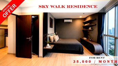 Condos for rent : 🍀🍀 Prime Condo Location 🌸🌸 For Rent 📍 Sky Walk Residences  🚆 Direct Access to BTS Phra Khanong  ✨  Ready to Move In |🔖 Property Code: A11706
