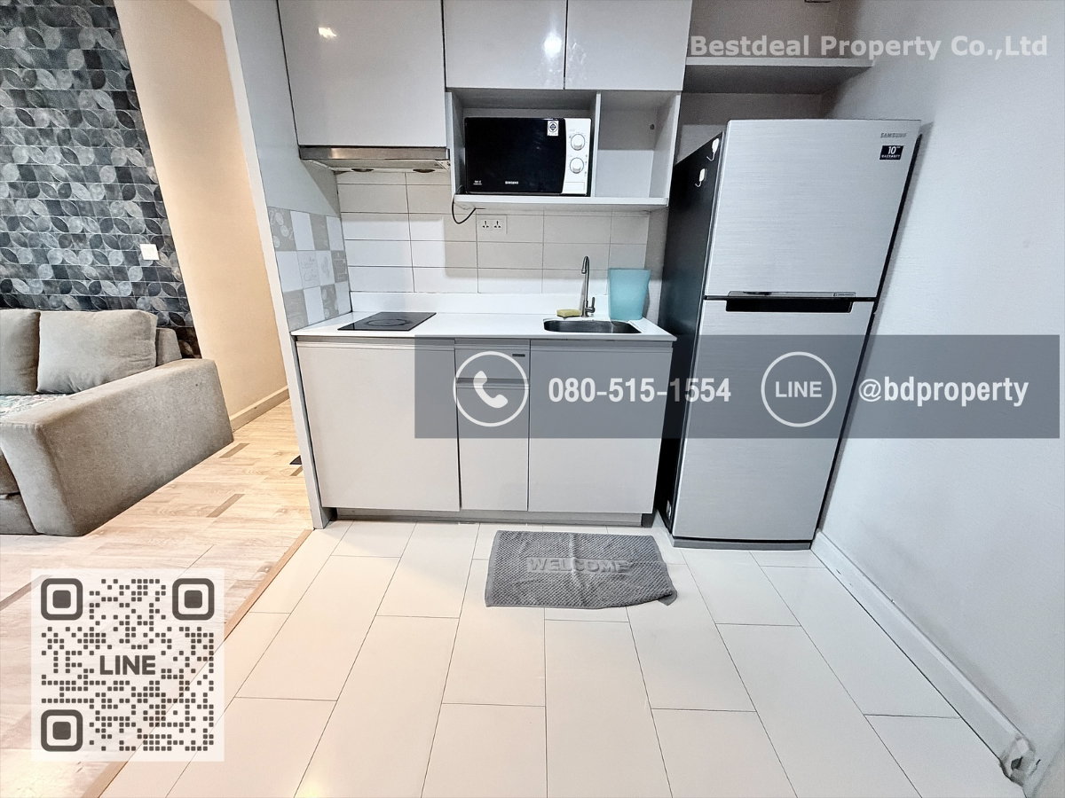 รูป Bestdeal ให้เช่าด่วน!!!ราคา 27,000เดือน ขนาด 2 ห้องนอน 55 sqm. เฟอร์นิเจอร์และเครื่องใช้ไฟฟ้าครบพร้อมเข้าอยู่ ใกล้MRT และ เซ็นทรัลพระราม 9 เพียง 80 ม. - รูปที่ 14/16