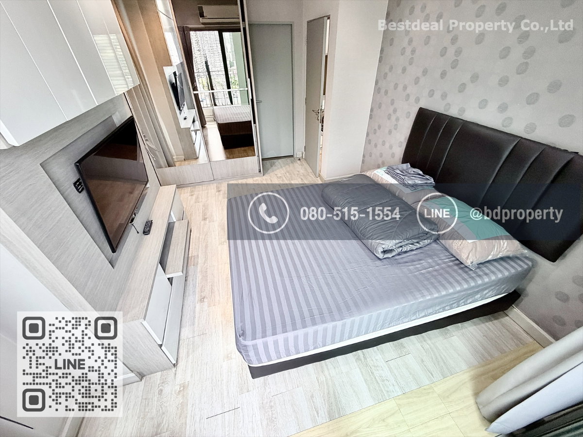 รูป Bestdeal ให้เช่าด่วน!!!ราคา 27,000เดือน ขนาด 2 ห้องนอน 55 sqm. เฟอร์นิเจอร์และเครื่องใช้ไฟฟ้าครบพร้อมเข้าอยู่ ใกล้MRT และ เซ็นทรัลพระราม 9 เพียง 80 ม. - รูปที่ 7/16