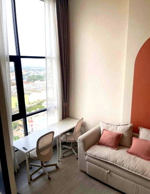 Condos for rent : 🚝💯✨ For rent, best price, urgent! Luxurious duplex, high ceiling, walk in closet, good view
✨Origin Plug and Play Ramkhamhaeng Triple Station