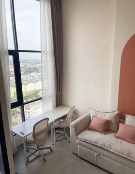 🚝💯✨ For rent, best price, urgent! Luxurious duplex, high ceiling, walk in closet, good view
✨Origin Plug and Play Ramkhamhaeng Triple Station