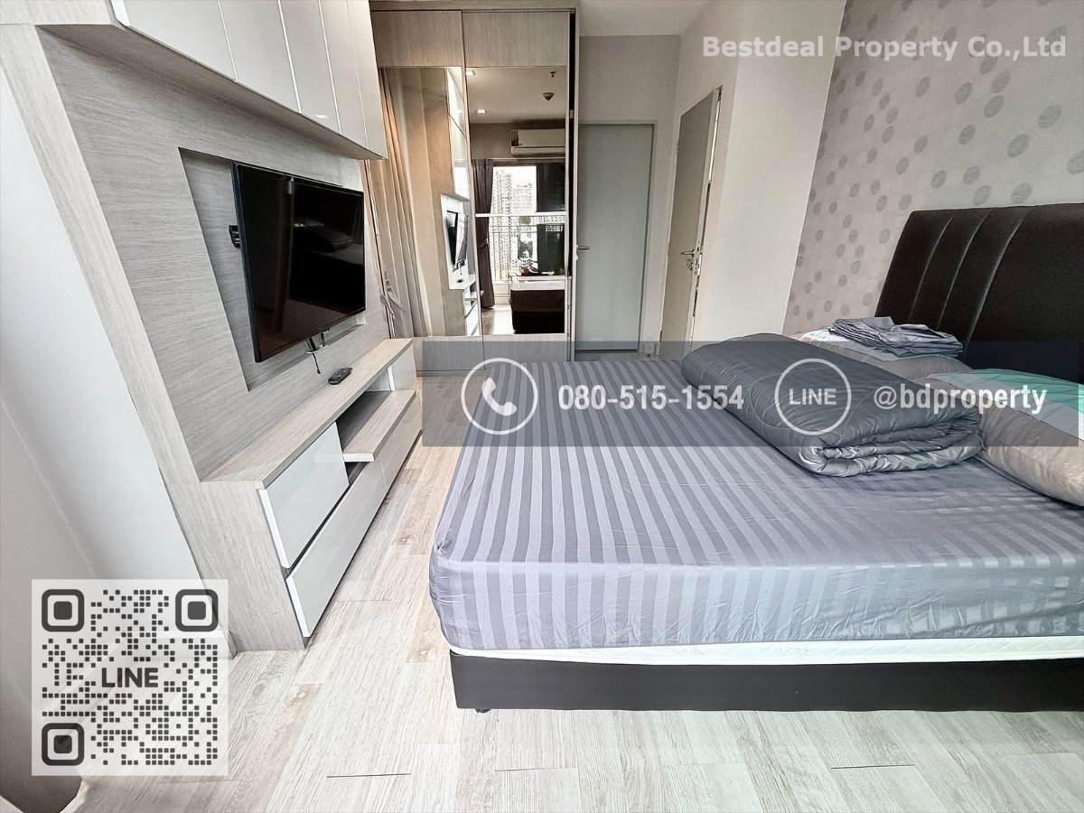 รูป Bestdeal ให้เช่าด่วน!!!ราคา 27,000เดือน ขนาด 2 ห้องนอน 55 sqm. เฟอร์นิเจอร์และเครื่องใช้ไฟฟ้าครบพร้อมเข้าอยู่ ใกล้MRT และ เซ็นทรัลพระราม 9 เพียง 80 ม. - รูปที่ 9/16