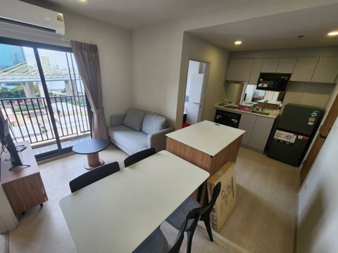 Condo for RENT : โครงการ : นิว ริเวอร์เรสต์ ราษฎร์บูรณะ 𝐒𝐢𝐳𝐞 : 34 sqm. 𝐓𝐲𝐩𝐞 : 1 Bed /1 Bath 𝐅𝐥𝐨𝐨𝐫 : 16th Fully furnished
