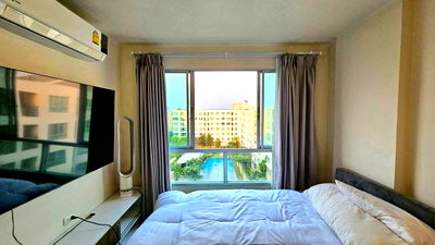 คอนโดให้เช่า : ปล่อยเช่า  D Condo Nim ขนาด 37 ตร.ม.  ชั้น 8 วิวสระ