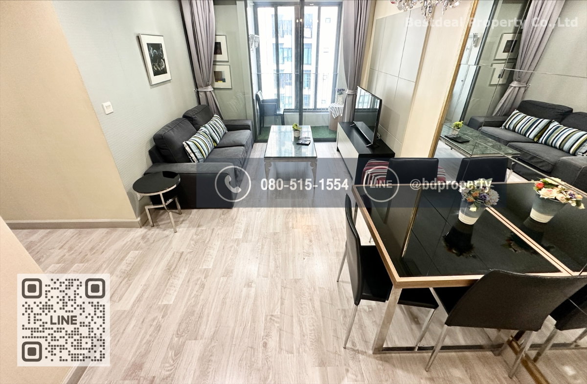 รูป Bestdeal ให้เช่า ขนาด 2 ห้องนอน 55 sqm.เฟอร์นิเจอร์และเครื่องใช้ไฟฟ้าครบพร้อมเข้าอยู่ 27,000 บาท/เดือน “IDEO MOBI RAMA 9” ใกล้MRTและเซ็นทรัลพระราม 9 - รูปที่ 8/16