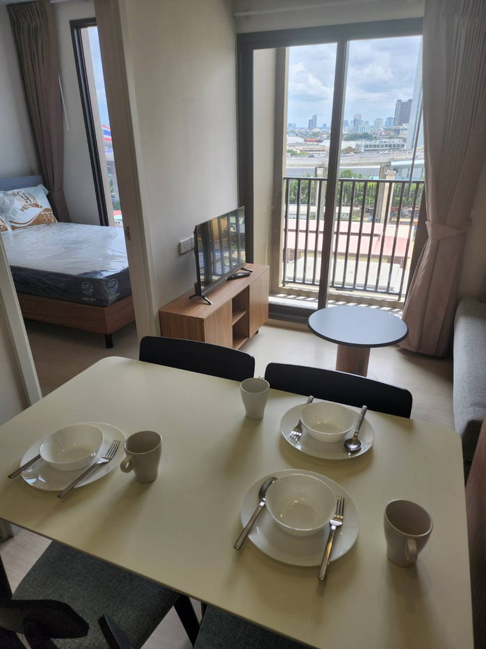 รูป Condo for RENT : โครงการ : นิว ริเวอร์เรสต์ ราษฎร์บูรณะ 𝐒𝐢𝐳𝐞 : 34 sqm. 𝐓𝐲𝐩𝐞 : 1 Bed /1 Bath 𝐅𝐥𝐨𝐨𝐫 : 16th Fully furnished - รูปที่ 12/17