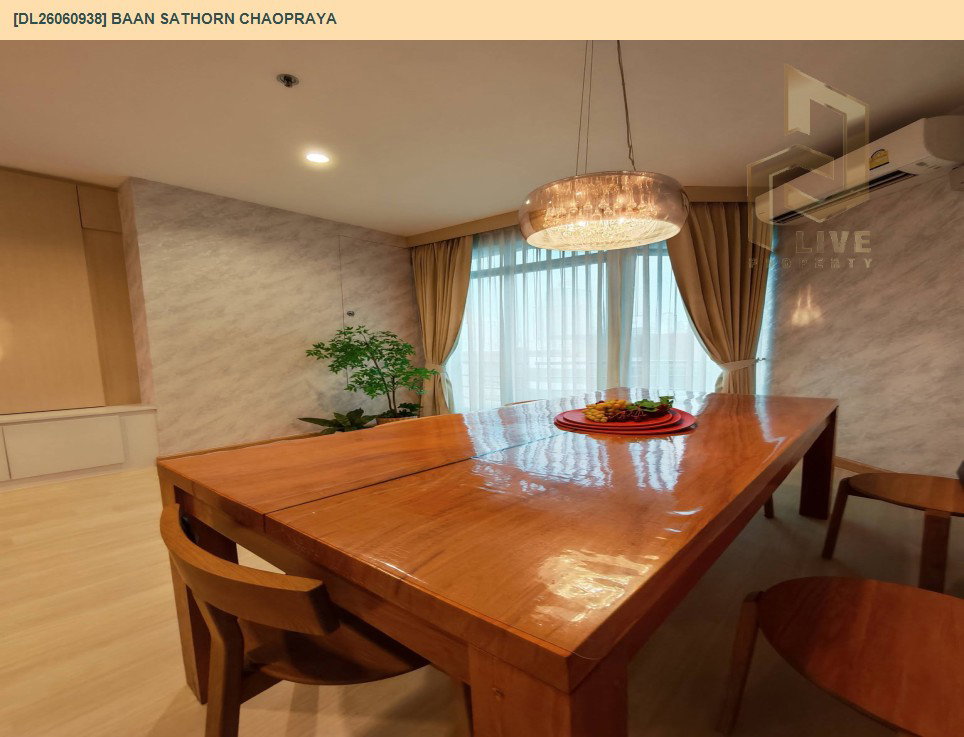 รูป DL26060938 ให้เช่าคอนโด บ้านสาทร เจ้าพระยา (Baan Sathorn Chaopraya) ใกล้ BTS กรุงธนบุรี พร้อมเข้าอยู่ โทรด่วน 0653619502 LineID @952jdxxk - รูปที่ 3/8