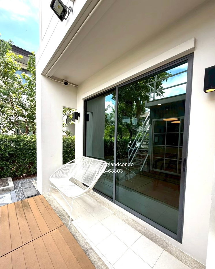 รูป ให้เช่าบ้านเดี่ยว Habitia Orbit Hathairat บ้านหลังมุม  ถนนหทัยราษฎร์ เลี้ยงสัตว์ได้ พร้อมบ้านน้องแมว  พื้นที่รอบบ้านกว้าง เฟอร์นิเจอร์ครบ - รูปที่ 22/26