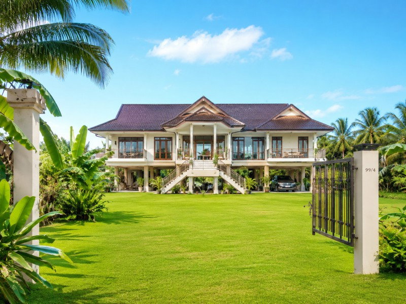 รูป บางโพธิ์ สุราษฎร์ธานี AIRBNB บนที่ดิน 3 ไร่ คฤหาสน์หรู 3นอน 3น้ำ 189 ตร.ม. วัดเขาศรีวิชัย รร.บ้านท่าอิฐ 1 กม. - รูปที่ 1/8