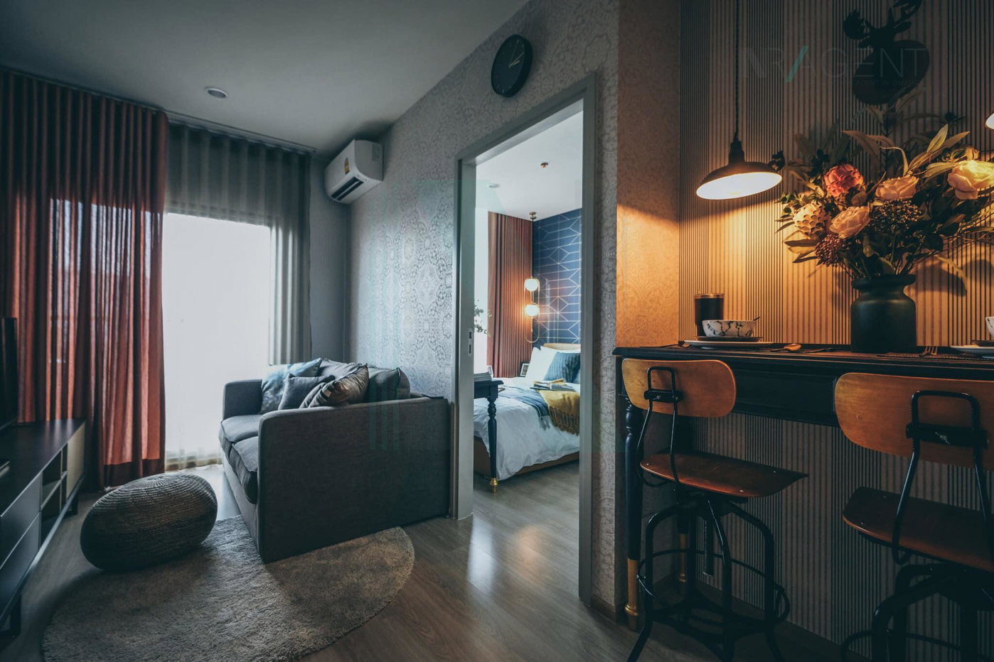 picture 🚩 For Rent Condo NOBLE REVOLVE RATCHADA 2 Building 1, Floor 35,1 bed room, Room size 27.00 sqm - 4/8